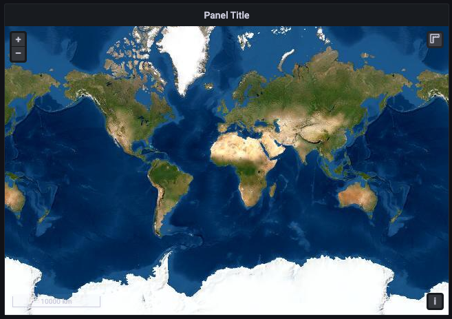 Geomap panel ArcGIS World Imagery