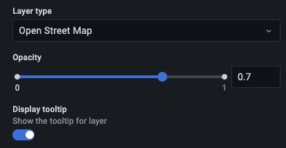 Geomap panel Open Street Map options