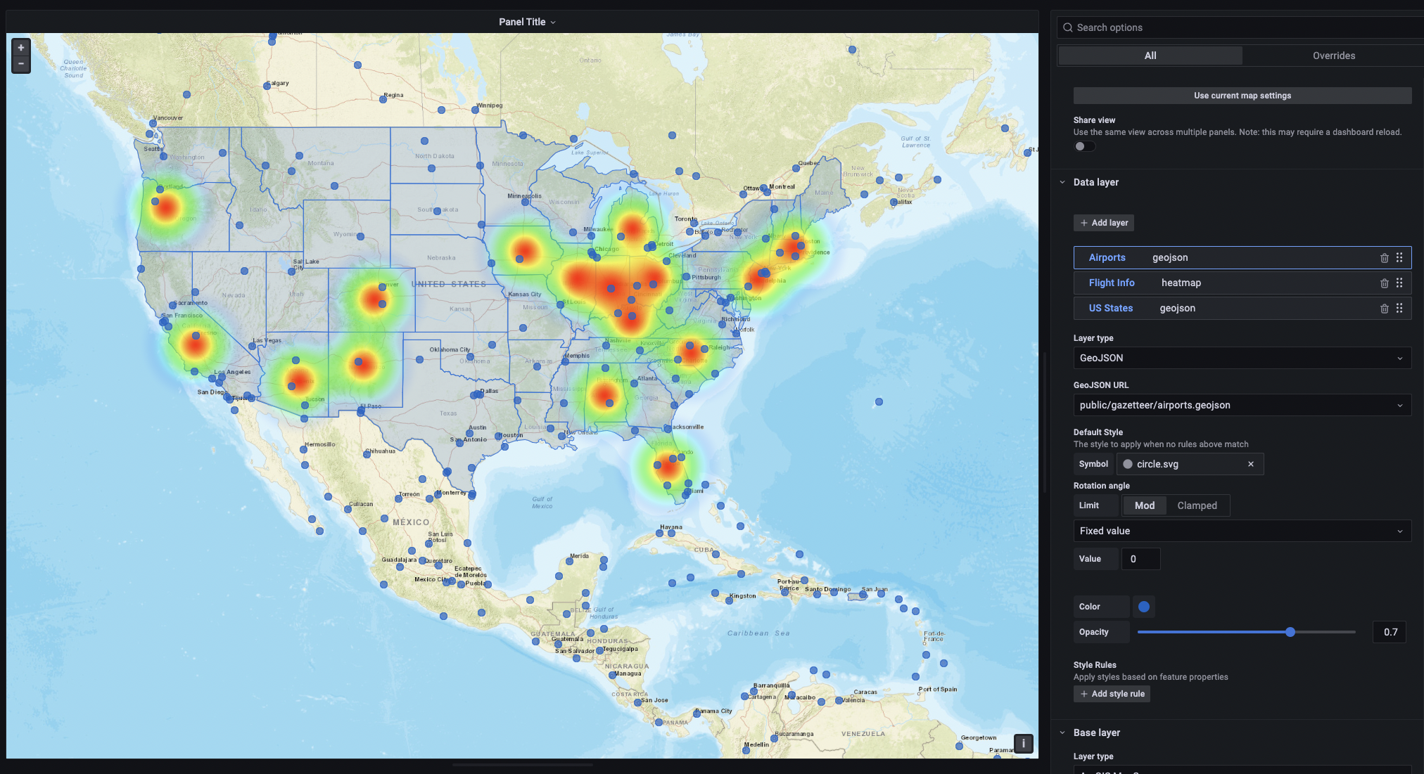 Geomap panel updates