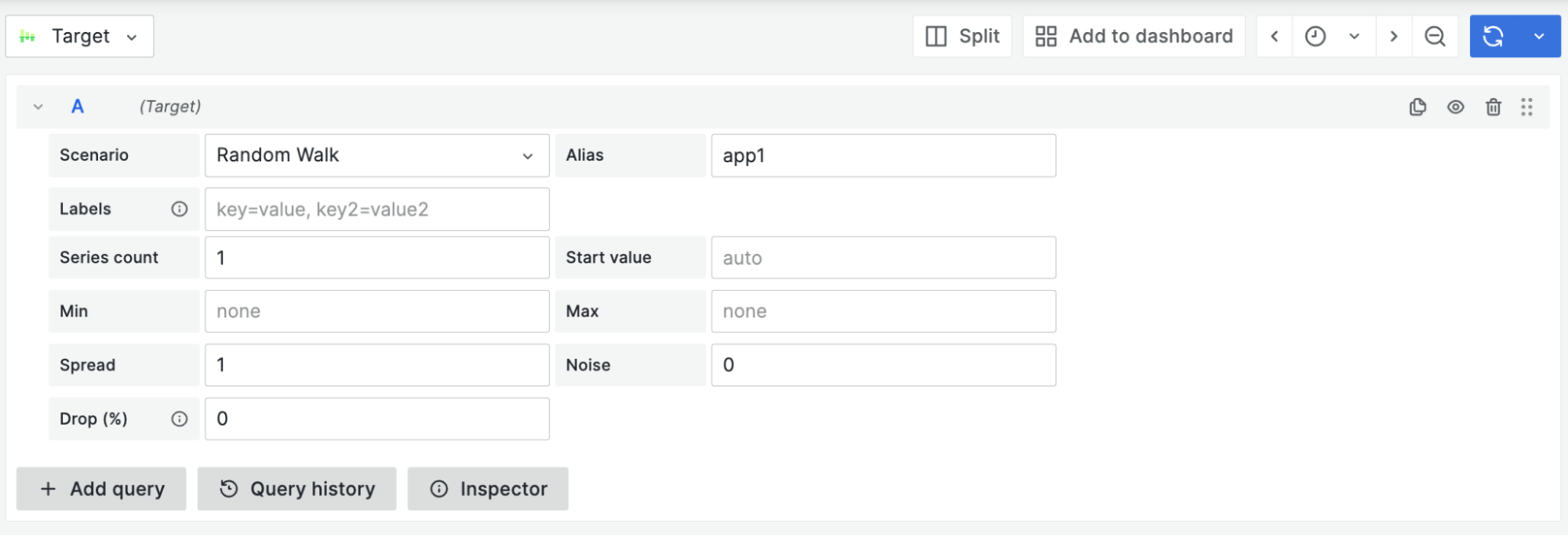 Interpolated target query