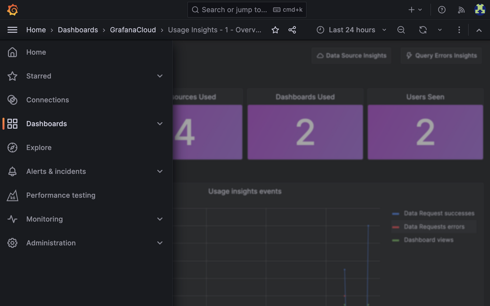 Grafana new navigation