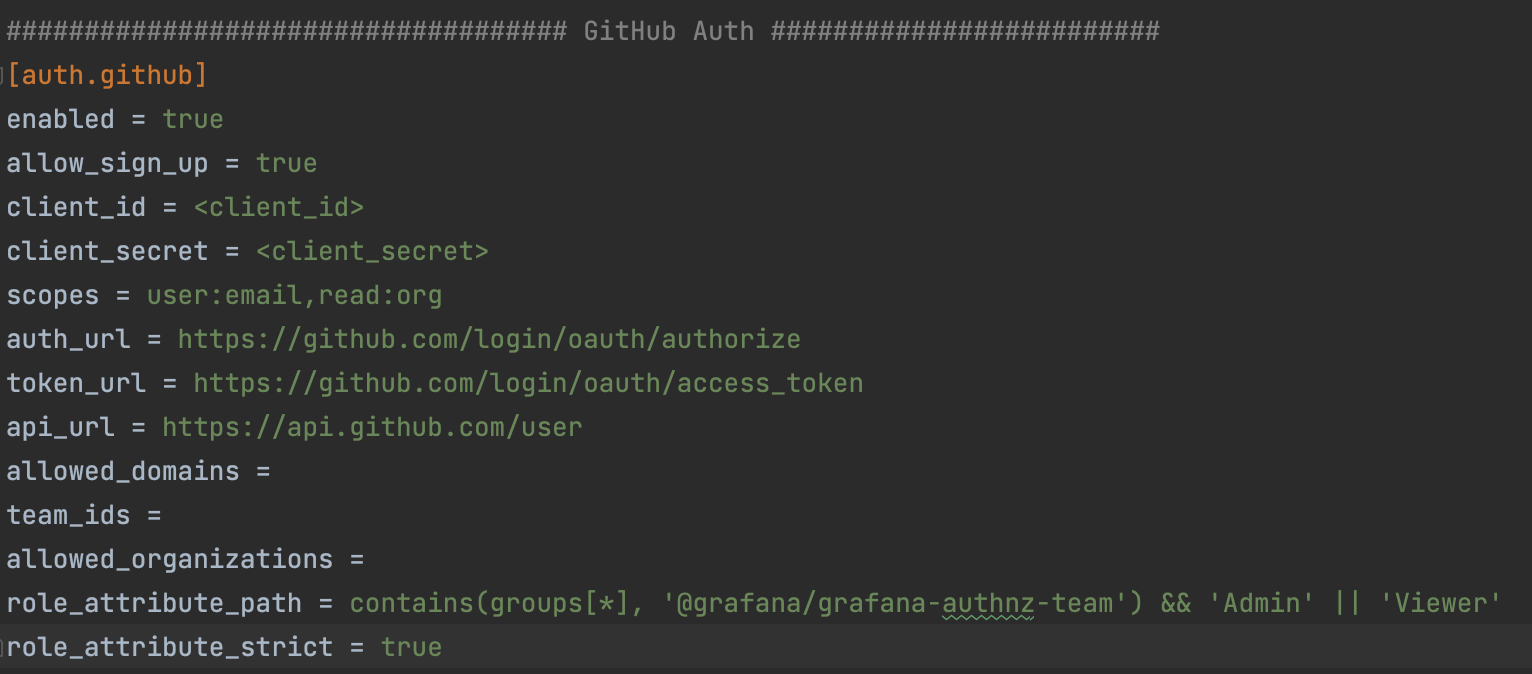 Configuring GitHub OAuth2 authentication with role mapping