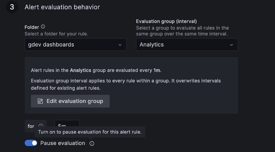 Pause alert rule evaluations