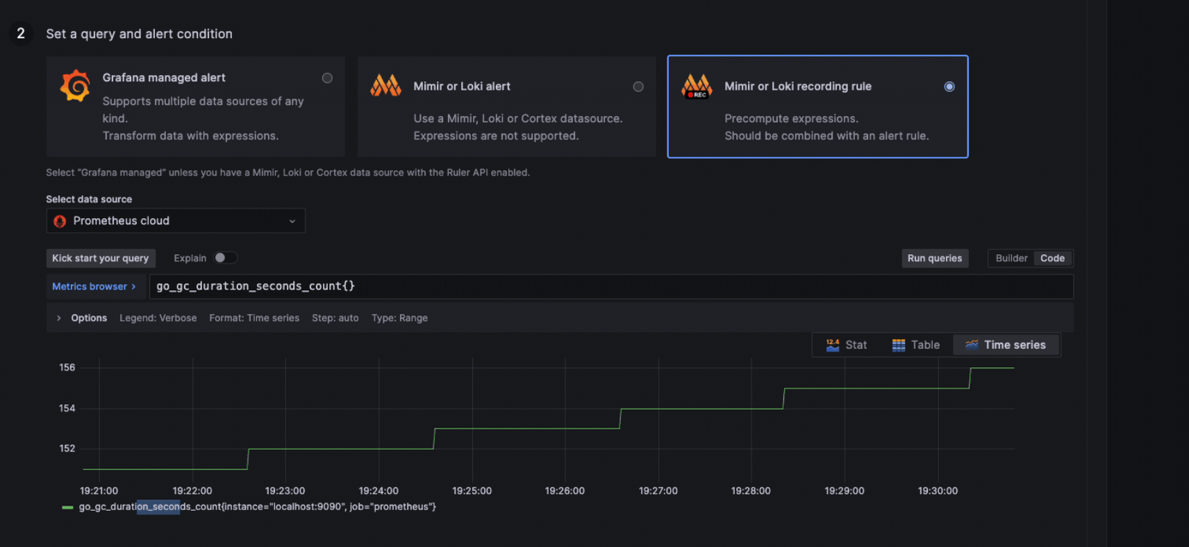 Preview queries for recording rules