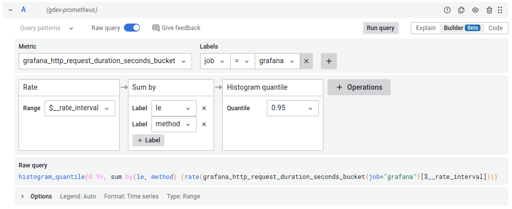 Prometheus query builder