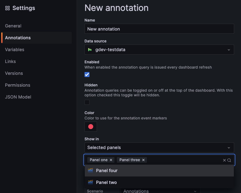 Annotation filtering