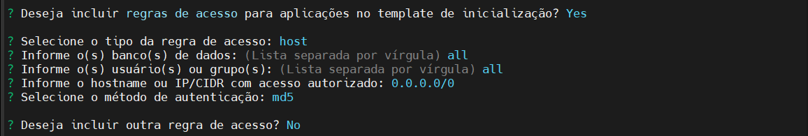 regras de acesso