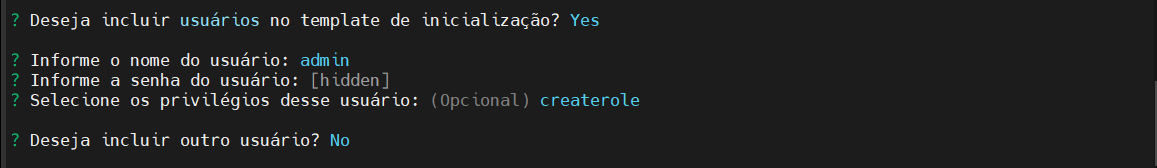 configura usuarios template