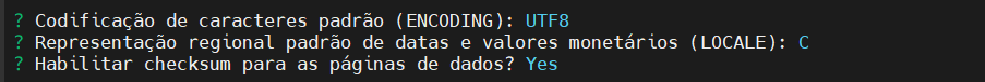 Configura template de inicialização