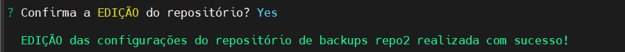 Confirma edição do repositório