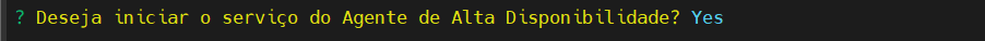 Confirma iniciar serviço agente