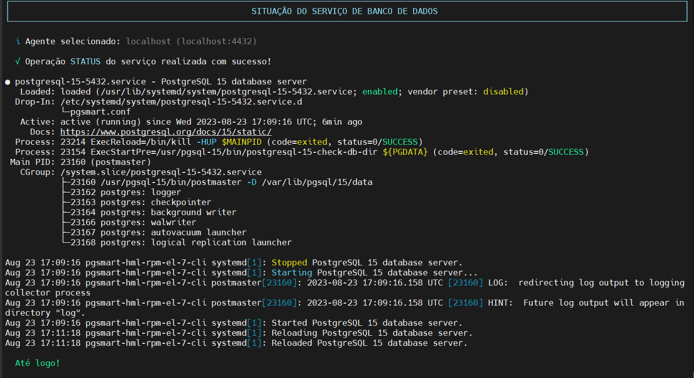 status do cluster