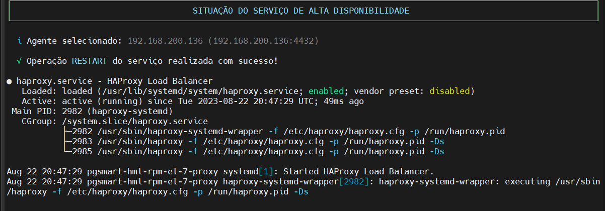 restart serviços proxy