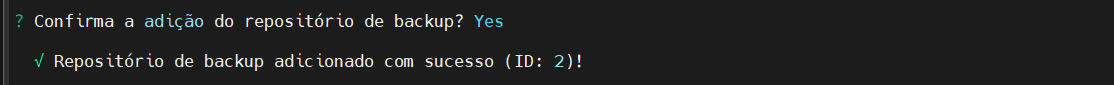 confirma adição repositório