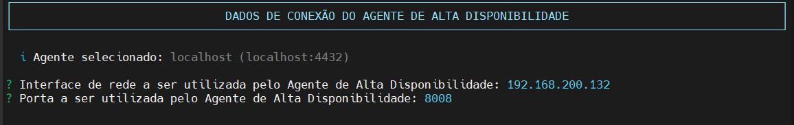 Identifica interface de rede e porta para uso interno