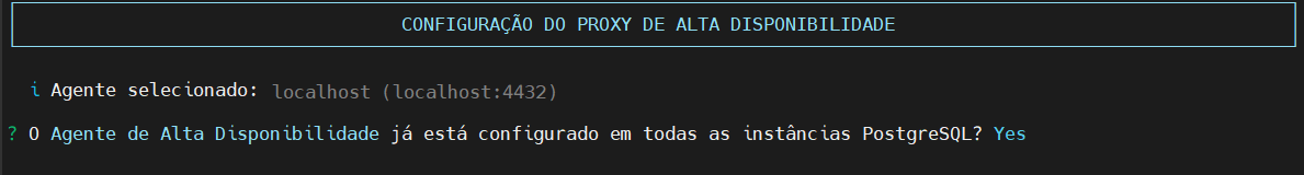 confirma se agente já está configurado