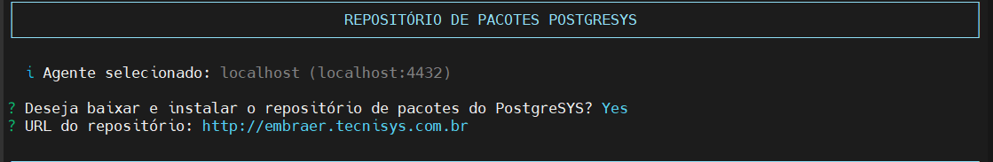 confirma instalação repositorio pacotes