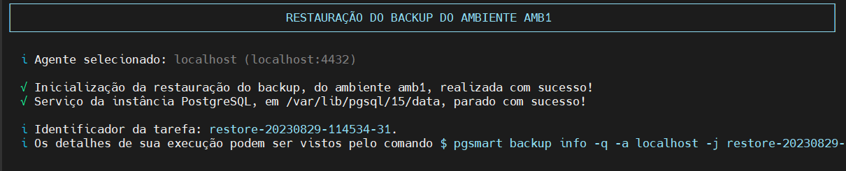 resultado da restauração