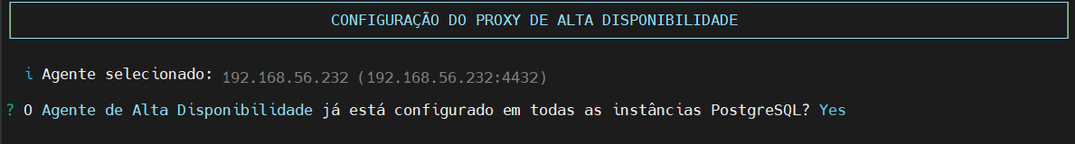 confirma se agente já está configurado