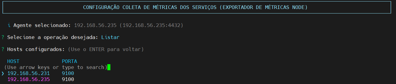 Lista de Exportadores de Métricas