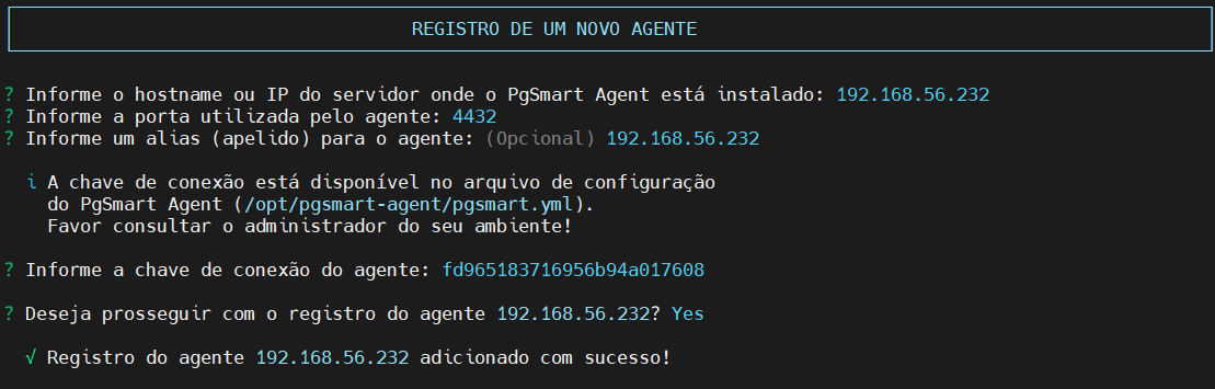 dados do agente