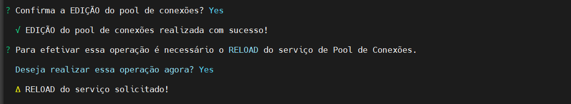 confirma edição pool