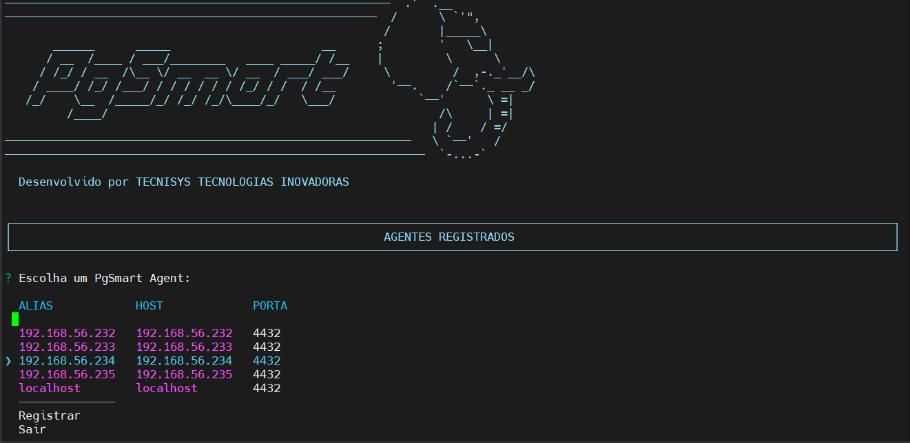 seleciona agente pgsmart