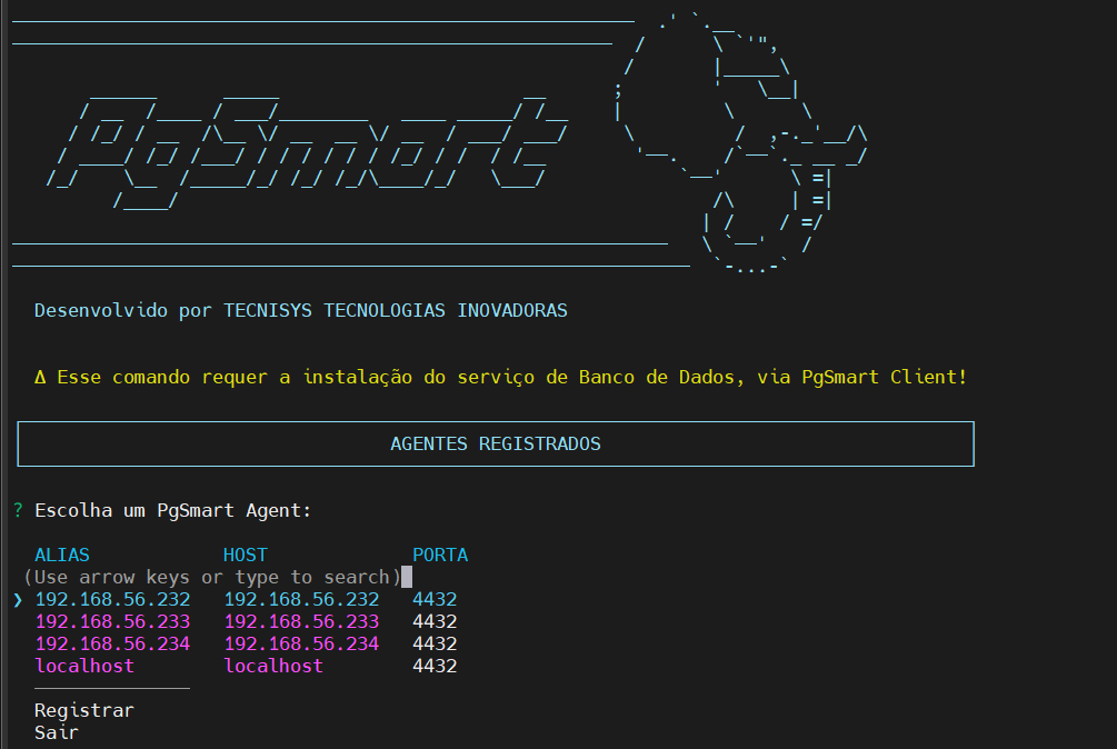 seleciona agente pgsmart