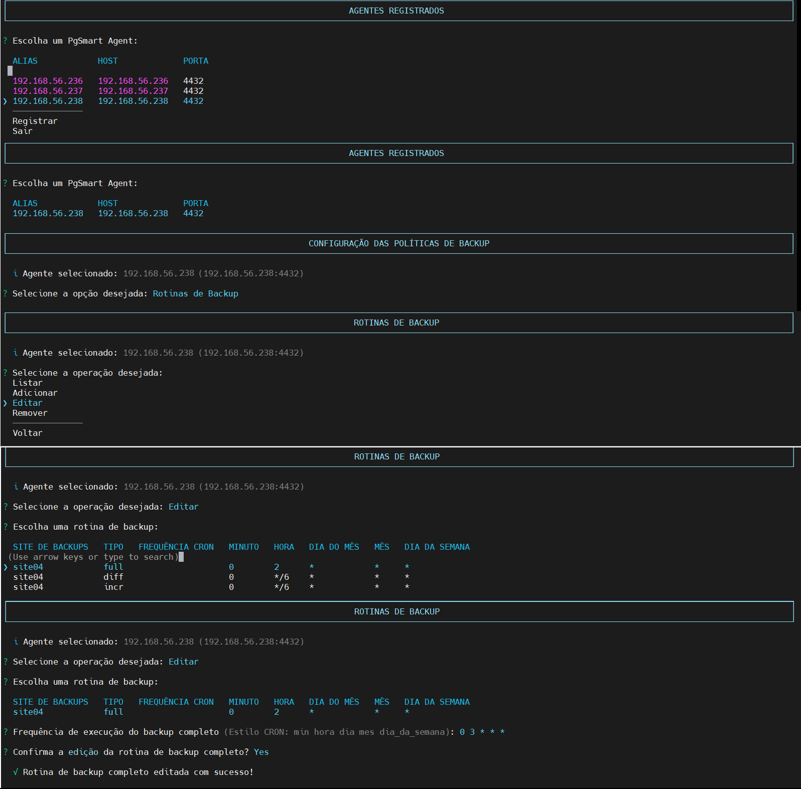 Figure 3 - Backup Routine Configuration - Edit
