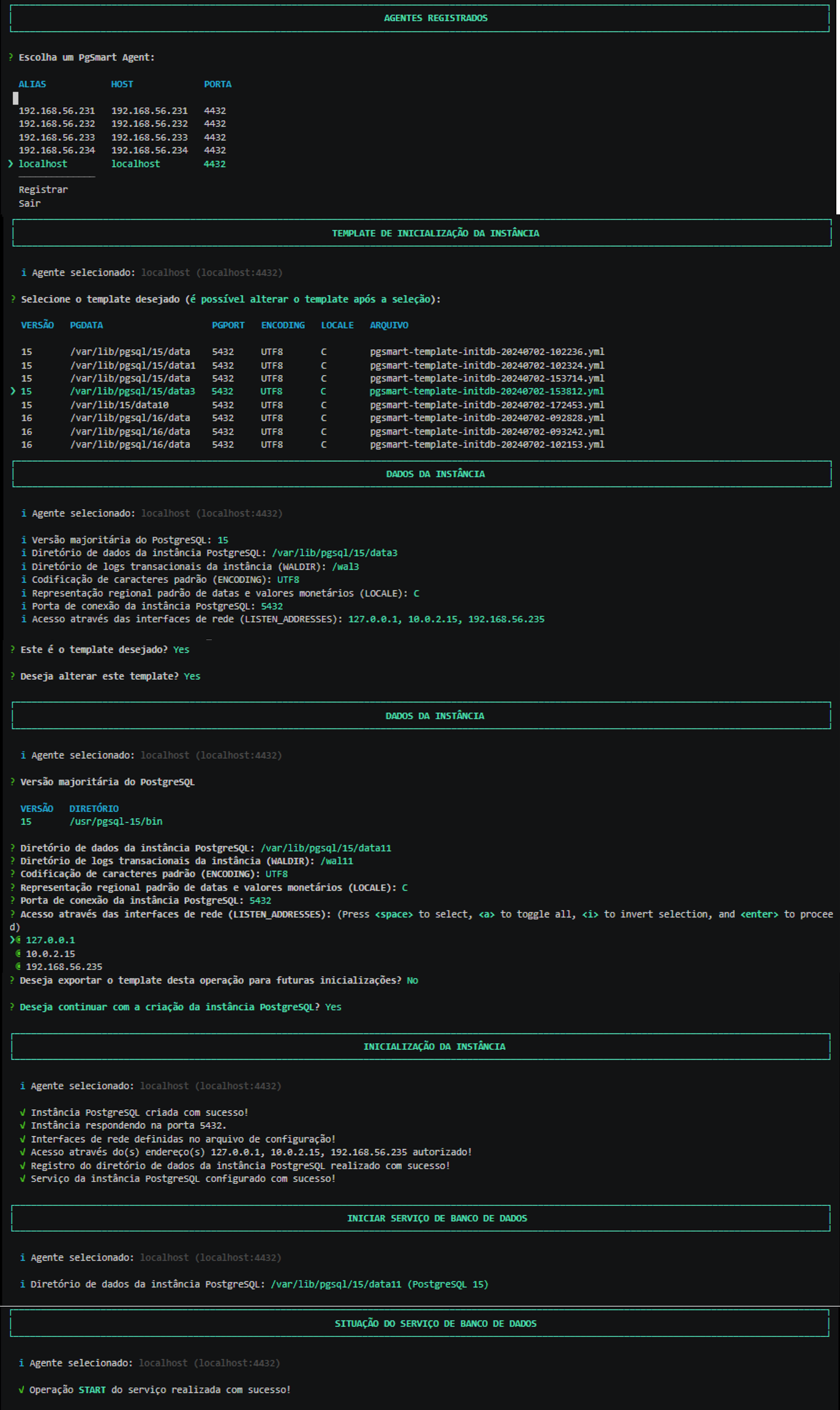 Figure 2 - Database Instance Initialization - Template