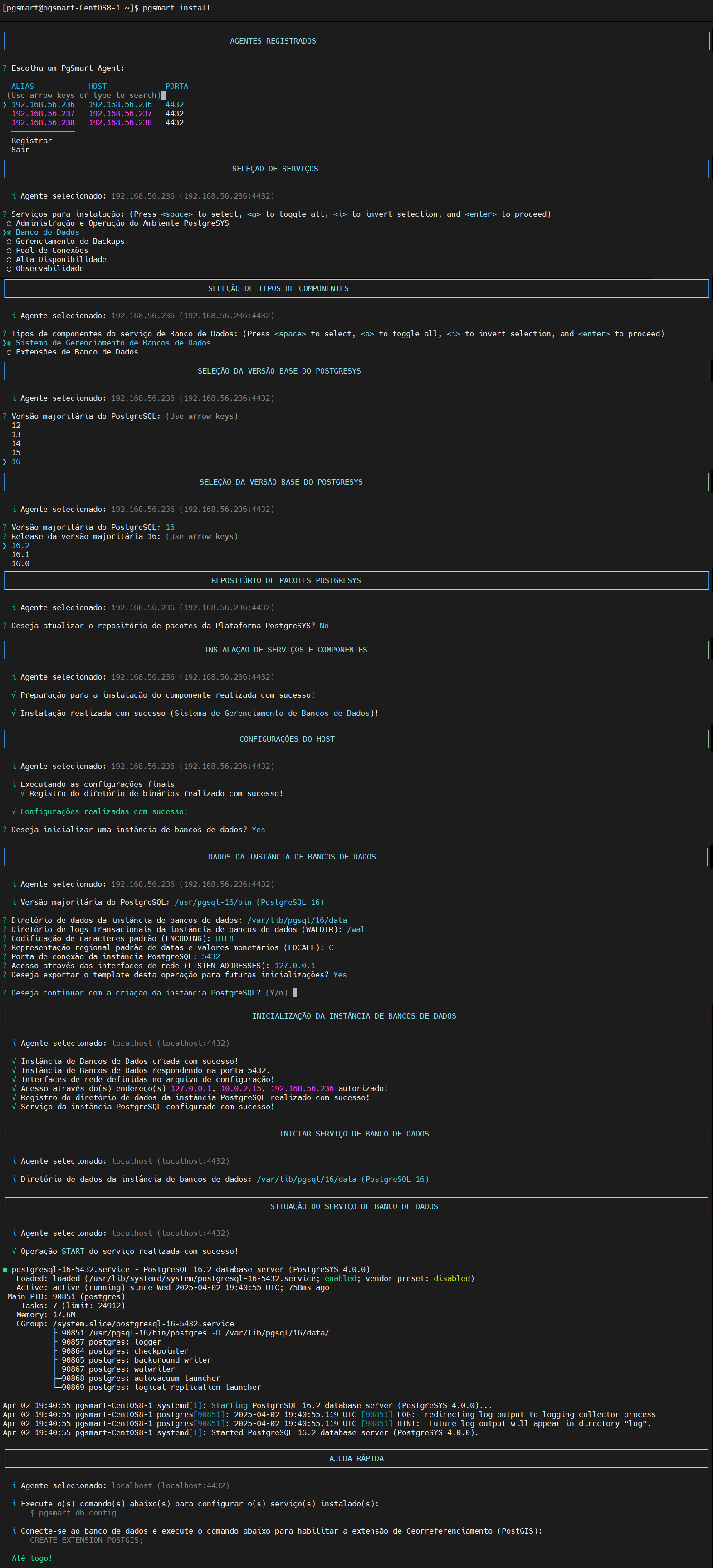figure 3 -Cluster Installation - Interactive 