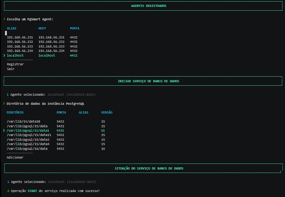 Figure 3 - Starting the database instance service
