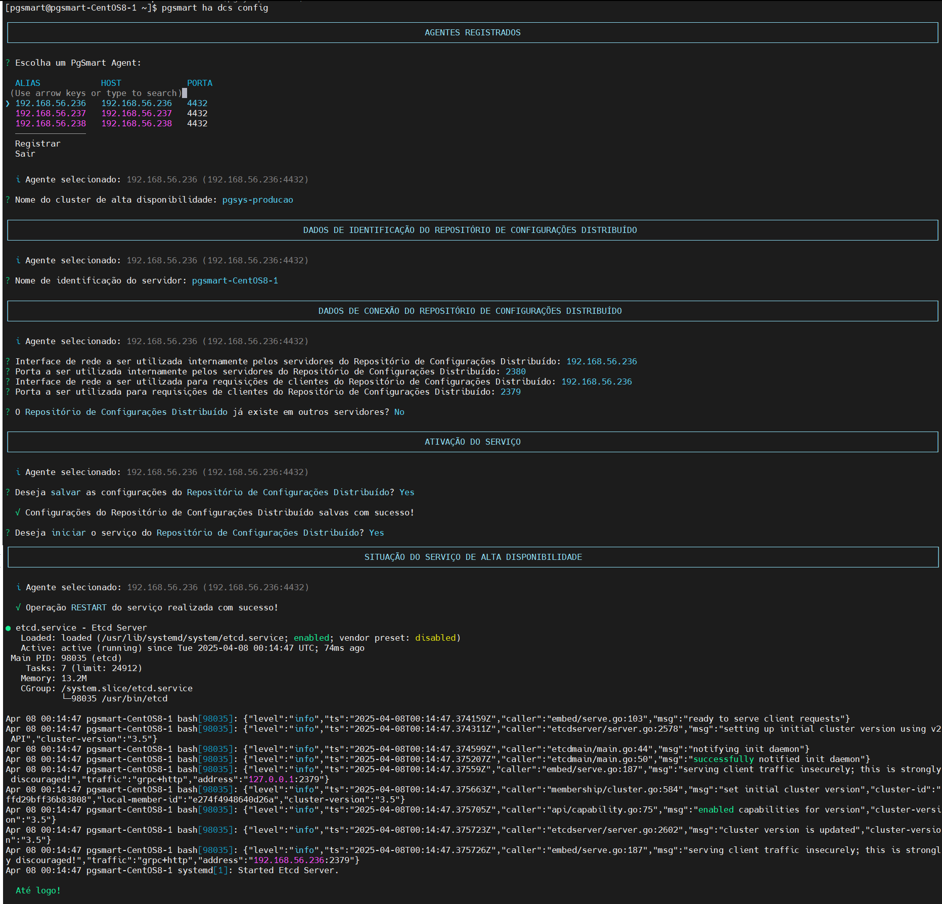 Figure 1 - High Availability - DCS - Add member.