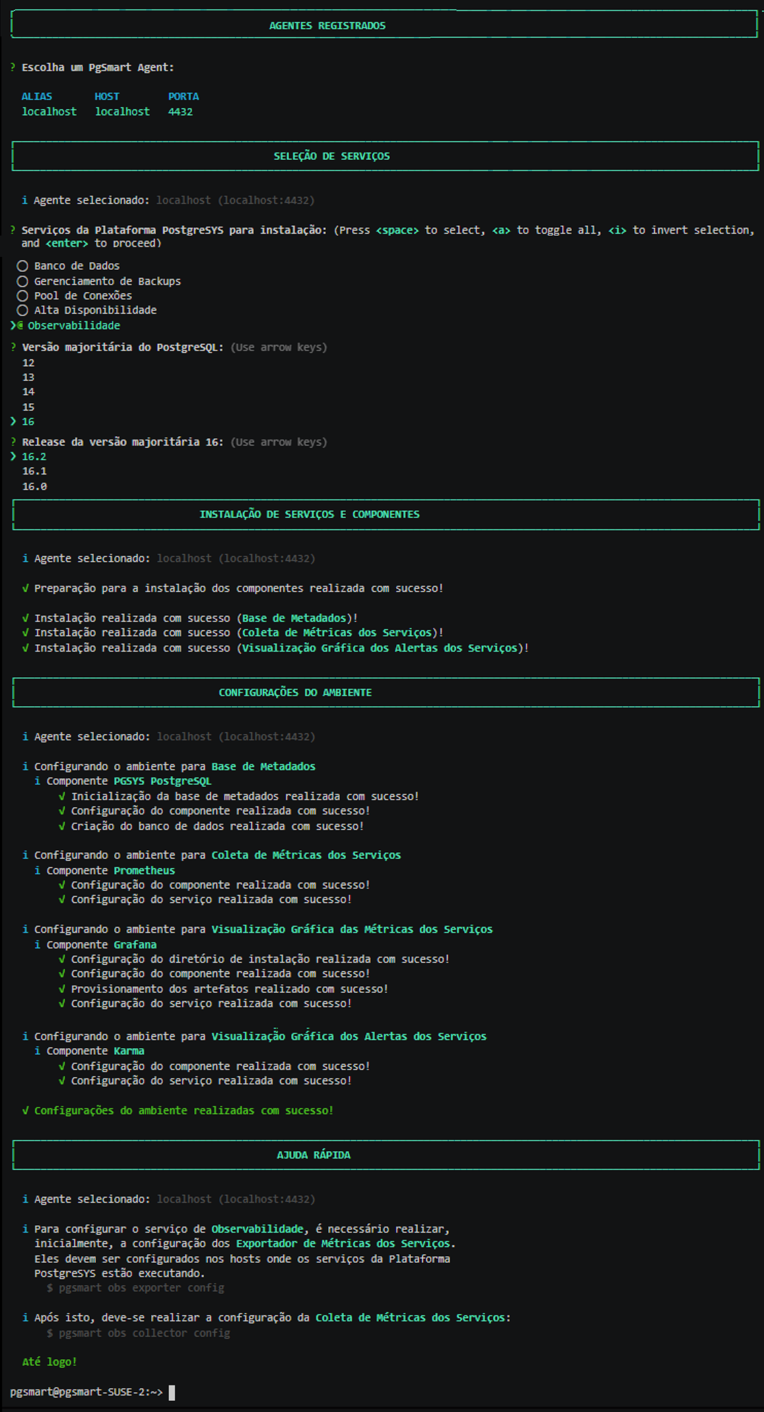 Figure 2 - Observability Installation - Interactive
