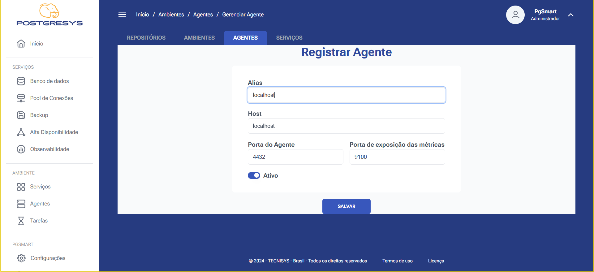 Figure 2 - Configure Agents - Data Entry