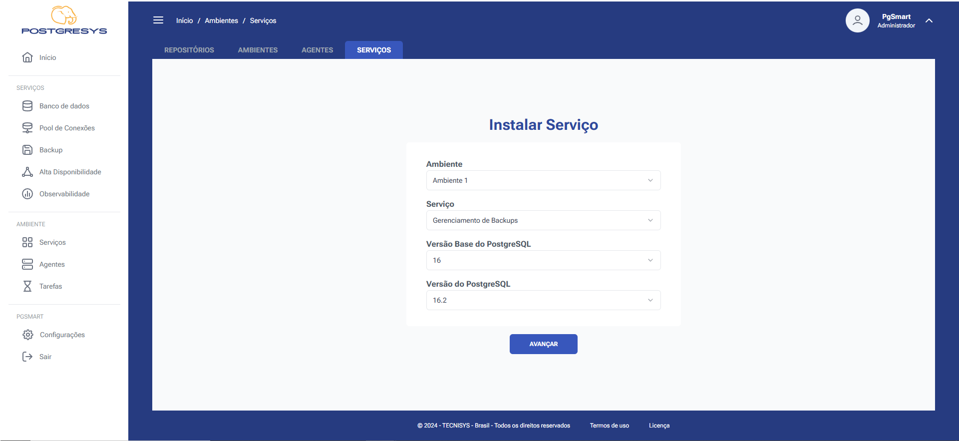 Figure 1 - Backup Service Installation - Service Identification