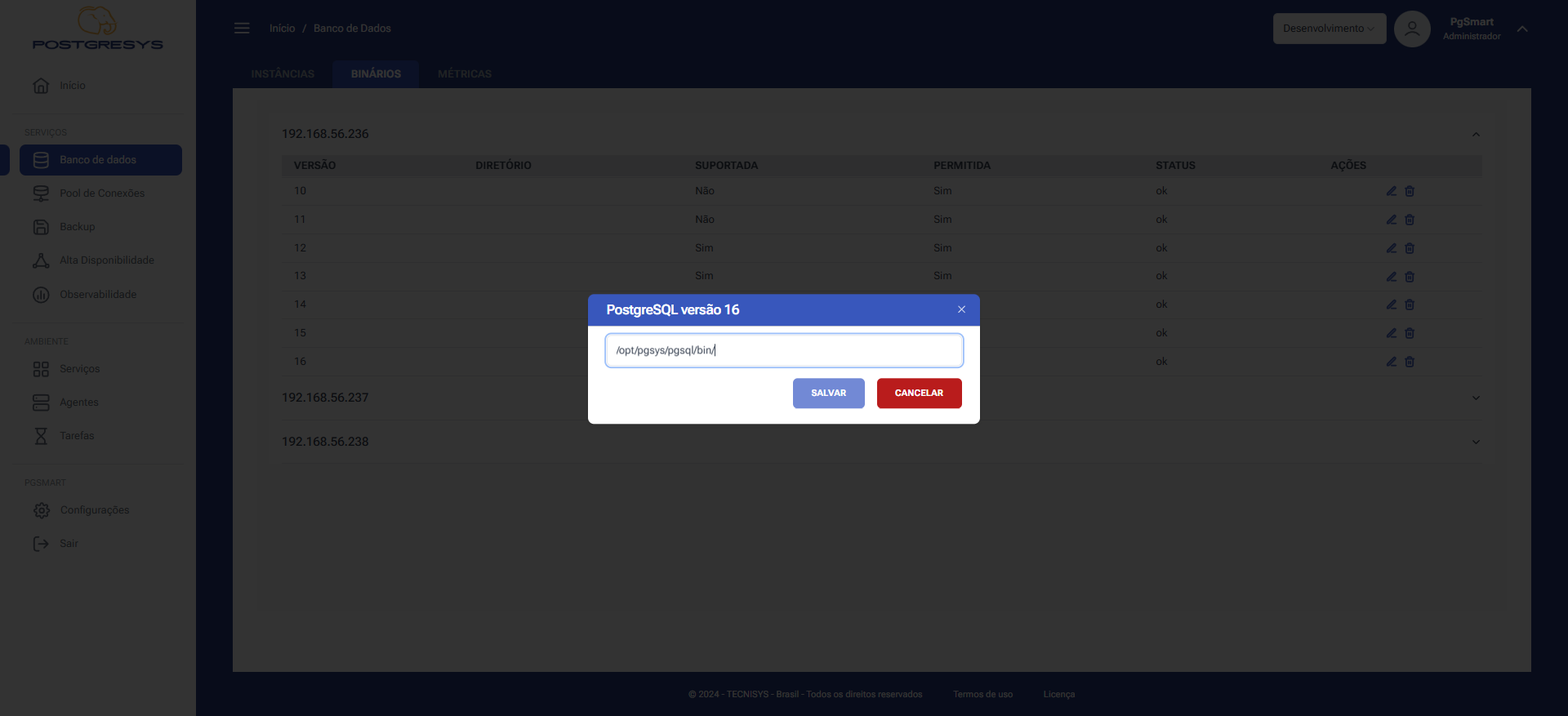 Figure 3 - Registering the new binary directory