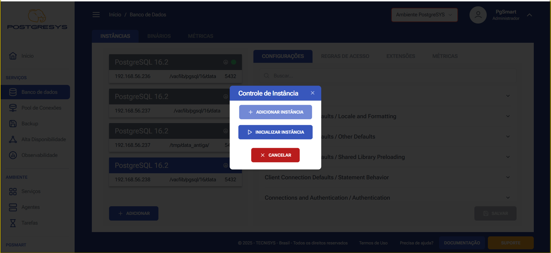 Figure 3 - Register new instance data directory