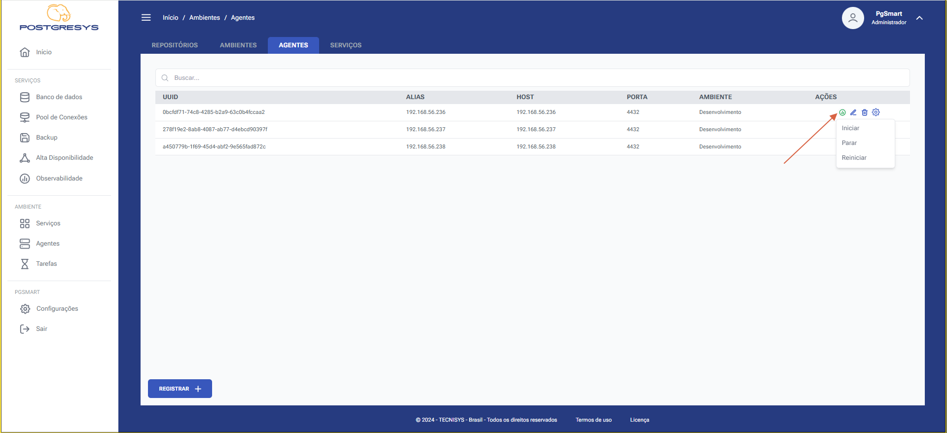 Figure 1 - Control of the Node Metrics Exporter Service