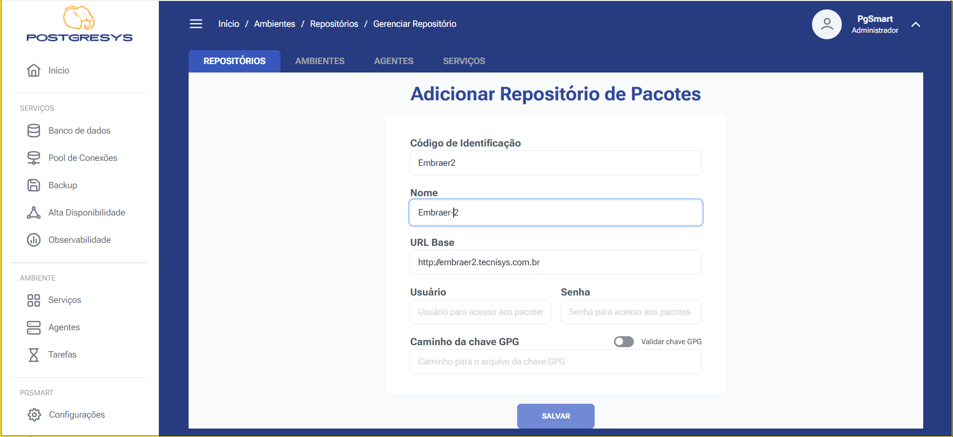 Figure 2 - Package Repository Installation - Repository Addition