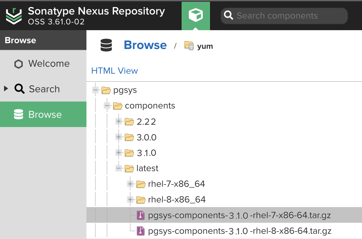 Figure 1 - Downloading installation packages from the Tecnisys Public Package Repository