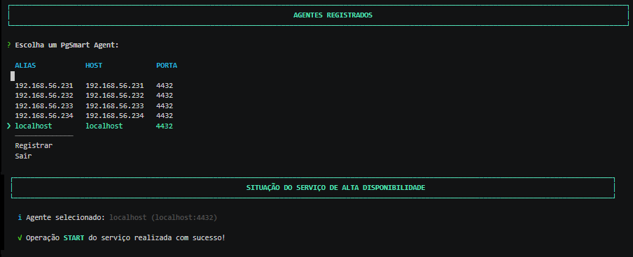 Figura 3 - Alta Disponibilidade - Agente - Inicializa