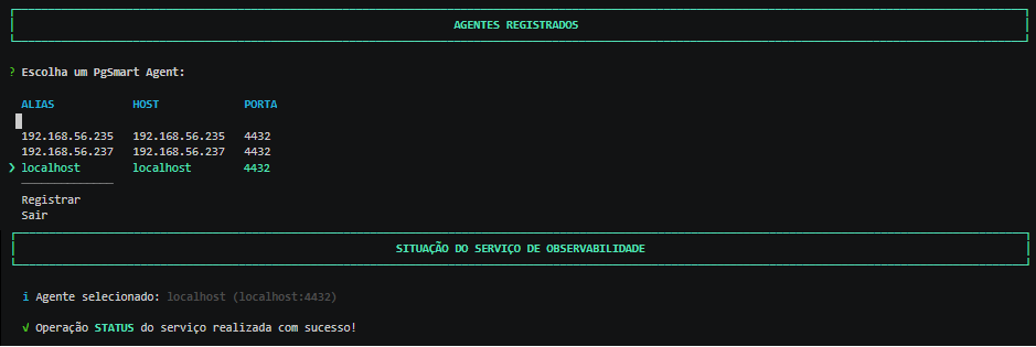 Figura 1 - Exportador de Métricas - indicator - Status