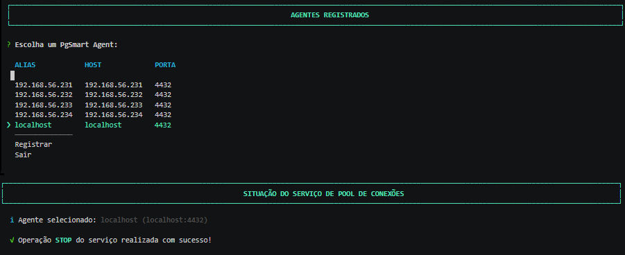 Figura 2 - Pool de Conexões - Parada