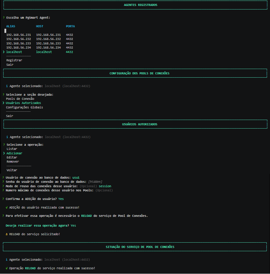 Figura 2 - Configuração - Pool de Conexões - Cria Usuários