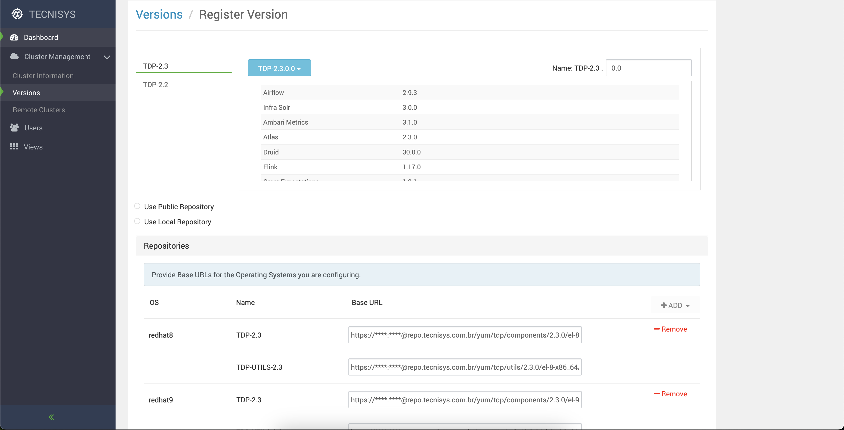 Figure 3 - Registering the new version