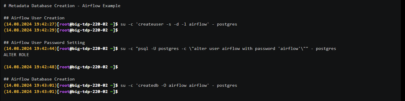 Figure 7 - Ambari Server Setup - metadata creation