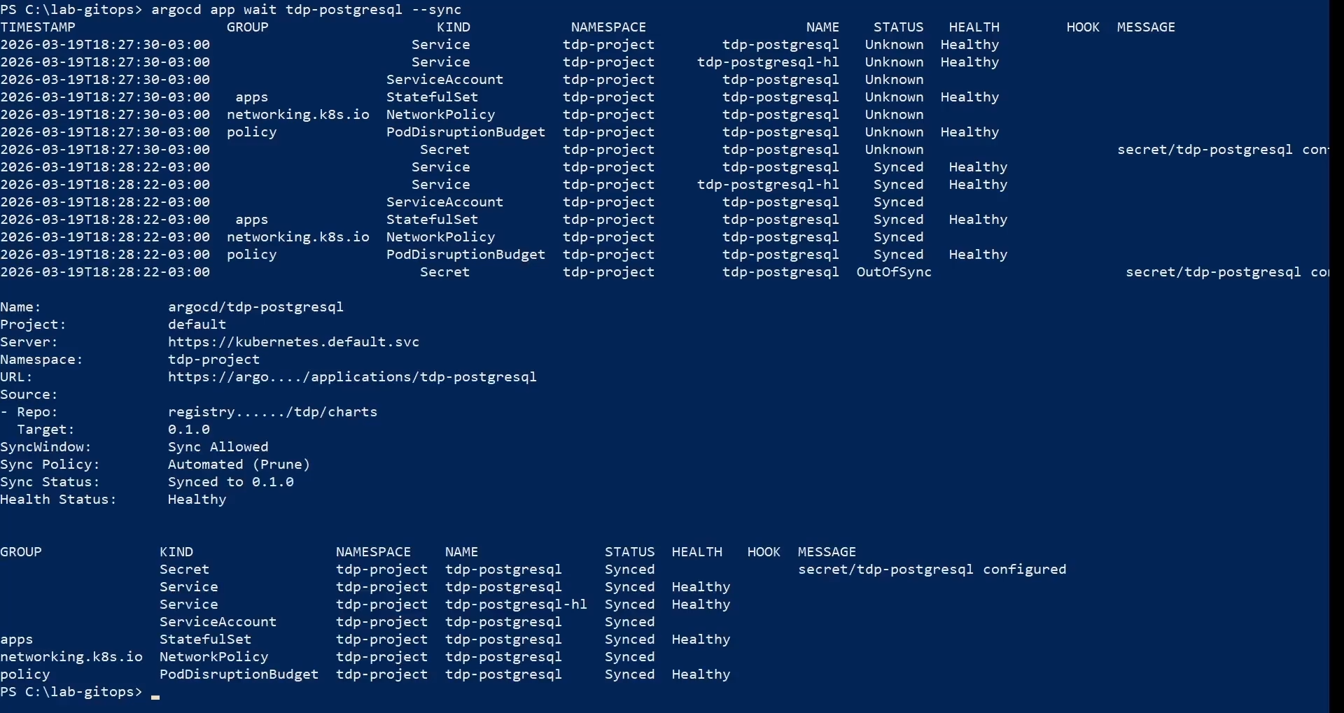 Figure 3 - Monitor progress in real time
