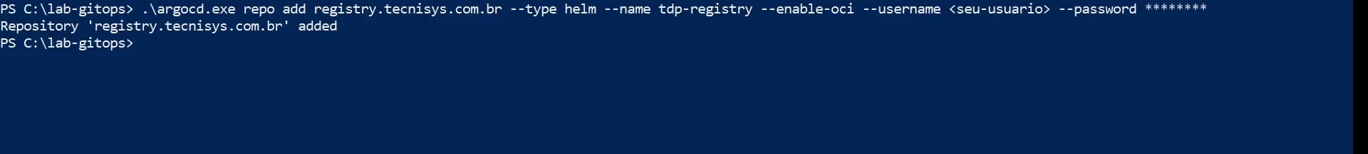 Figure 2 - Connecting the OCI registry to Argo CD