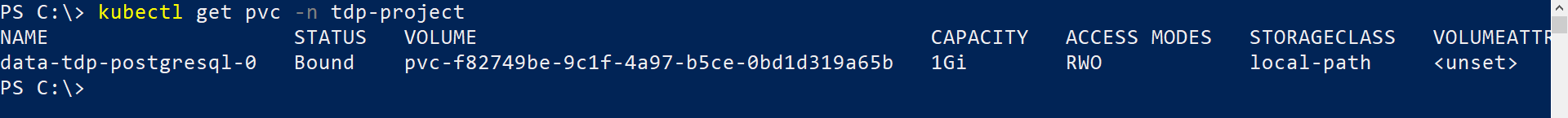 Figure 3 - Checking PersistentVolumeClaims